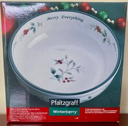 Pfaltzgraff Winterberry Merry Everything Candy Bowl