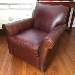 (2 OF 4) Fabulous BAUHAUS French Style Leather Club Chair - GREAT PATINA - Current Retail Price $2,900