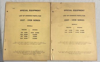 1937-1938 List Of Chases Parts