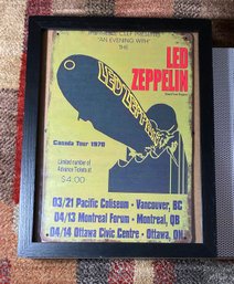 LED ZEPPLIN   - Framed - Hard To Find - Cool Rock Band  Retro Plaque  Metal Sign Decoration