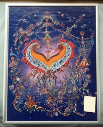 Vintage Framed Psychedelic Hippie Poster