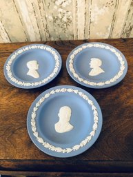 Wedgewood Blue Jasperware Historical Figure Dishes