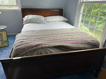 Nice Double Bed With Rolled Head And Footboard