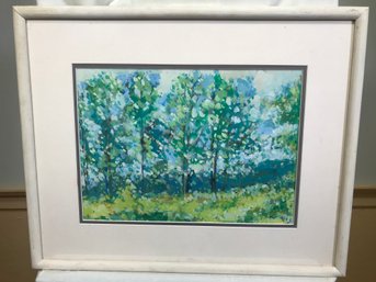 Original James Pascucci Painting - Very Nice Framed Piece - Painting Under Glass -