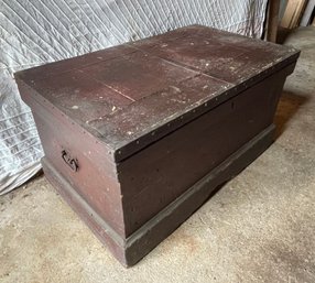 Outstanding Antique Large Wooden Carpenter's Chest