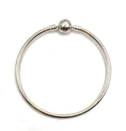 Pandora Designer Sterling Silver Clasp Bangle Bracelet