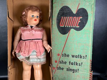 Winnie, The Amazing Vintage 1950s Waling & Talking Doll