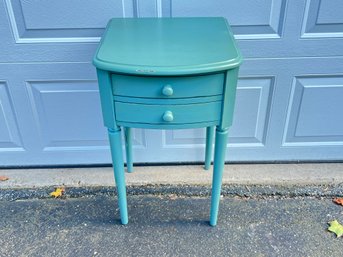 Rustic Aqua Painted Nightstand