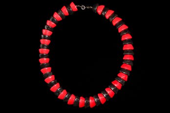 Black And Red Beads Necklace