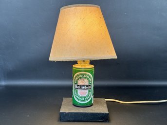 A Super Fun Vintage Heineken Can Table Lamp