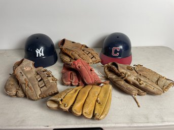 Baseball Helmets And Gloves