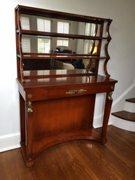 Paid $2,900 - Exquisite Vintage French Empire Style Server With Ormolu Bronze Mounts - Finish Is Incredible !