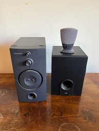 A Group Of 3 Computer Speakers