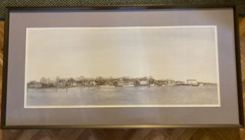 Panoramic Guilford Connecticut Coastal Scene By Local Artist JR 96