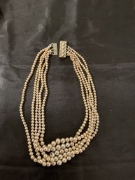 Vintage Multi Strand Pearl Necklace