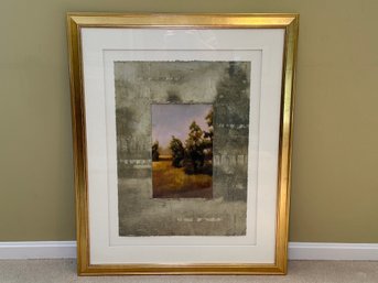 Large Nature Landscape Print On Textured Fabric, 2 Of 2