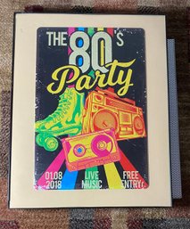 THE 80'S PARTY - Framed - Hard To Find - Cool Rock Band  Retro Plaque  Metal Sign Decoration