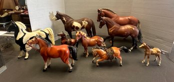 10 Breyer Collectors 1976 Different Types Of Horse Toys Made In Hong Kong Small & Large Ones. KSS/ B1