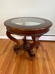 Round Glass Top Side Table