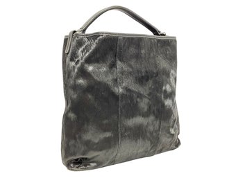 Gianni Chiarini Black Pony(?) Skin Leather Bag, Made In Italy