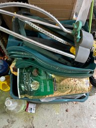 Garden Care Maintenance Lot Two: Sprinklers, Leaf Collector's, Mulch And More