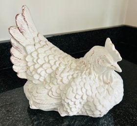 White Ceramic Chicken 10' Long