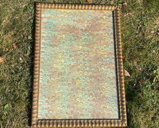 Gilt Wood Framed Italian Marbleized Paper