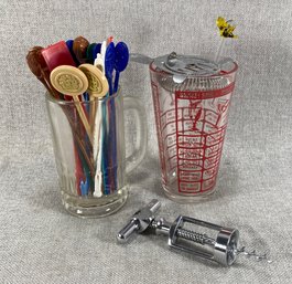 Bar Utensils - Vintage Swizzle Sticks, Drink Stirrers