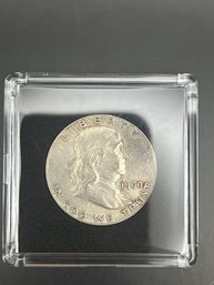 Beautiful 1960 Benjamin Franklin Silver Half Dollar