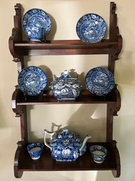 A Collection Of Antique Blue Transferware