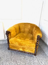 Vintage Mid Century Spanish Revival Style Swivel Chair