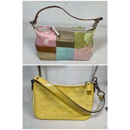 2pc Small Handbags Purses - Coach Plus One - Fabric & Vinyl