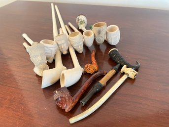 Collection Of Vintage Smoking Pipes.