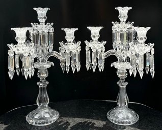 A Pair Of Stunning Crystal Candelabra
