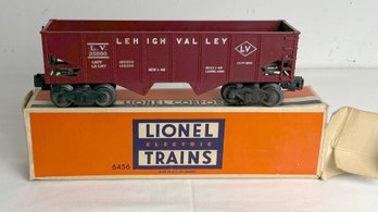 Lionel PW 6456 Red Lehigh Valley Short Hopper With Original Box