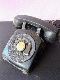 Vintage Western Bell Black Mad Men Style Rotary Phone