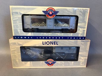 NIB Lionel Trains: Fort Knox Mint Car & Lionel Lines Crane Car, 6-19688 & 6-29849