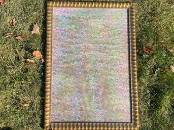 Gilt Wood Framed Italian Marbleized Paper