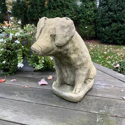 A Cast Concrete Ornamental Garden Pig - 'Some Pig'