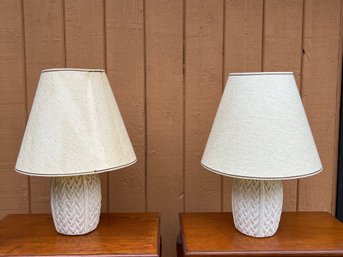 Pair Of Mid Century Ceramic Lamps
