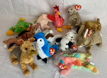 Twelve Beanie Babies