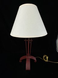 Red Metal Table Lamp