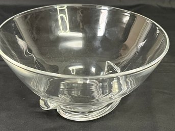 Vintage Steuben Spiral Footed Bowl Signed With Dust Bag