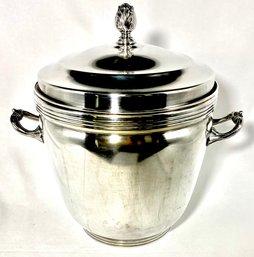 Vintage Sheffield Silver Co. Insulated Silver-plated Ice Bucket W/ Lid & Tongs