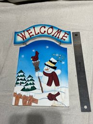 Snowman Welcome Sign