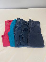 Lot Of 5 Vintage Girls Pants Size 7