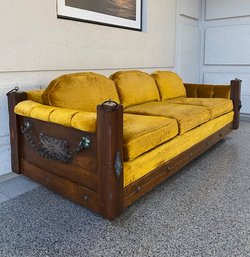 Vintage MCM 1960's Witco Style Brutalist Spanish Revival Sofa