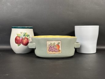 Kitchen Ceramics: Casserole & Utensil Crocks