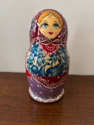 Russian Nesting Doll Set From St. Petersburg - 8' Tall Signed