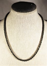 Fancy Sterling Silver Chain Necklace 16' Long